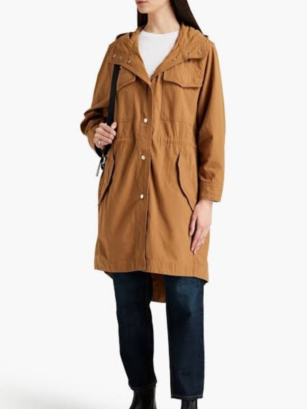 RAG & BONE Hannah Cotton-gabardine Hooded Parka In Brown